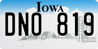 IA license plate DNO819