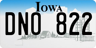 IA license plate DNO822