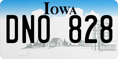 IA license plate DNO828
