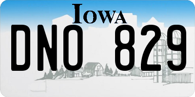 IA license plate DNO829