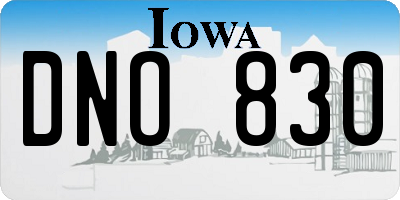IA license plate DNO830