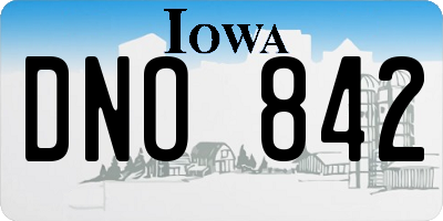 IA license plate DNO842