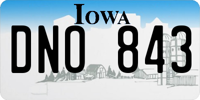 IA license plate DNO843