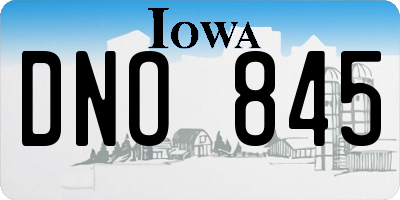 IA license plate DNO845