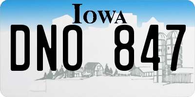 IA license plate DNO847