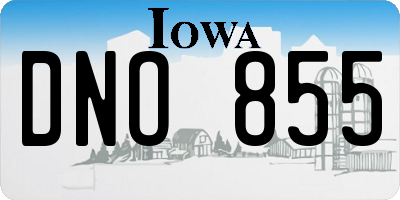 IA license plate DNO855