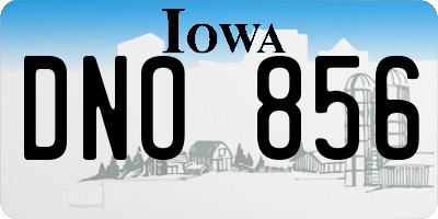 IA license plate DNO856