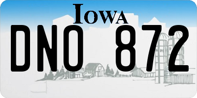 IA license plate DNO872