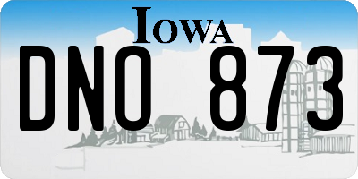 IA license plate DNO873