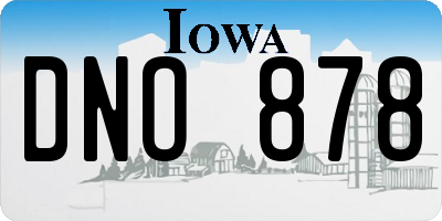 IA license plate DNO878