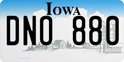 IA license plate DNO880