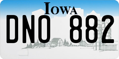 IA license plate DNO882