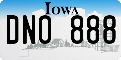 IA license plate DNO888
