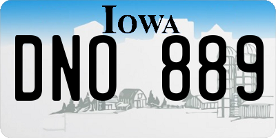 IA license plate DNO889