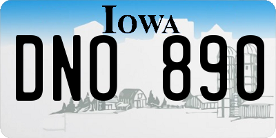 IA license plate DNO890