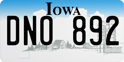 IA license plate DNO892