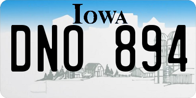 IA license plate DNO894