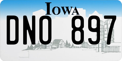 IA license plate DNO897