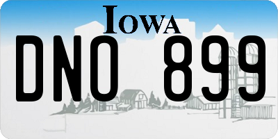 IA license plate DNO899
