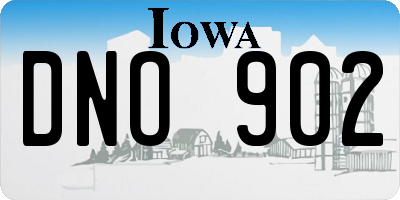 IA license plate DNO902