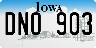IA license plate DNO903