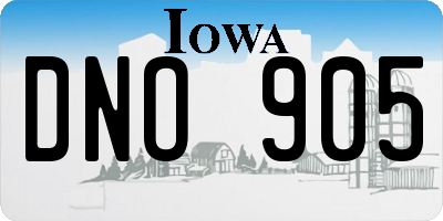 IA license plate DNO905