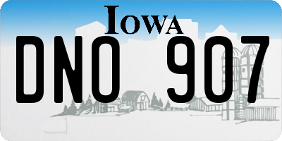IA license plate DNO907