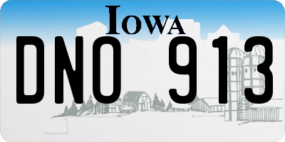 IA license plate DNO913