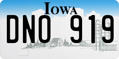 IA license plate DNO919