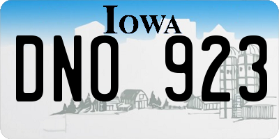 IA license plate DNO923