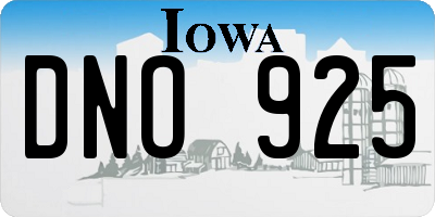 IA license plate DNO925
