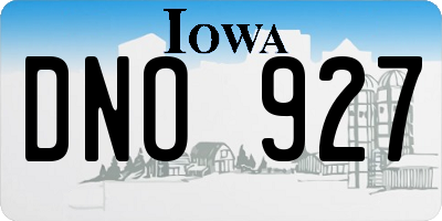 IA license plate DNO927