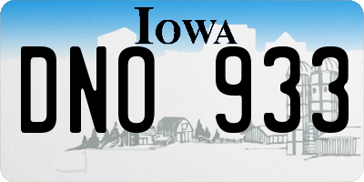 IA license plate DNO933
