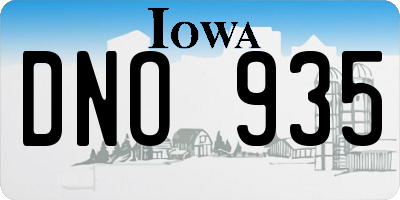 IA license plate DNO935