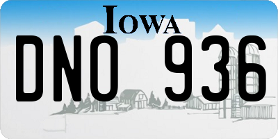 IA license plate DNO936