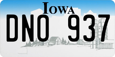 IA license plate DNO937
