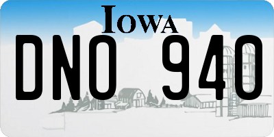 IA license plate DNO940