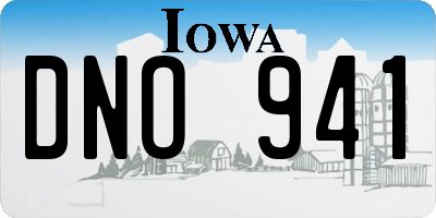 IA license plate DNO941
