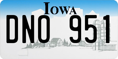 IA license plate DNO951