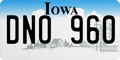 IA license plate DNO960