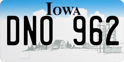IA license plate DNO962