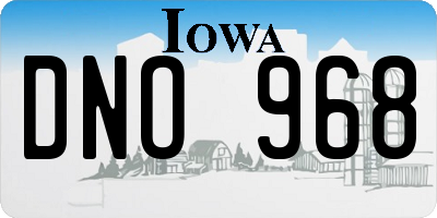 IA license plate DNO968