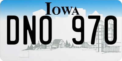 IA license plate DNO970