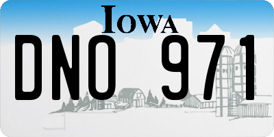 IA license plate DNO971