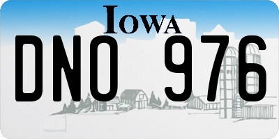 IA license plate DNO976