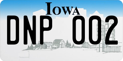 IA license plate DNP002