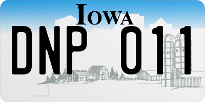 IA license plate DNP011