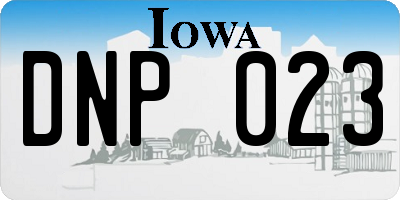 IA license plate DNP023