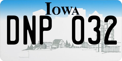 IA license plate DNP032