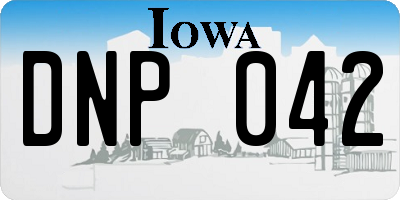 IA license plate DNP042